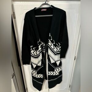 Selfie Couture Black and White Cardigan